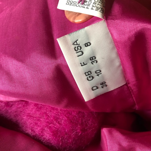 Vintage OuiSet Bright Pink Wool Fuzzy y2k - Picture 8 of 8